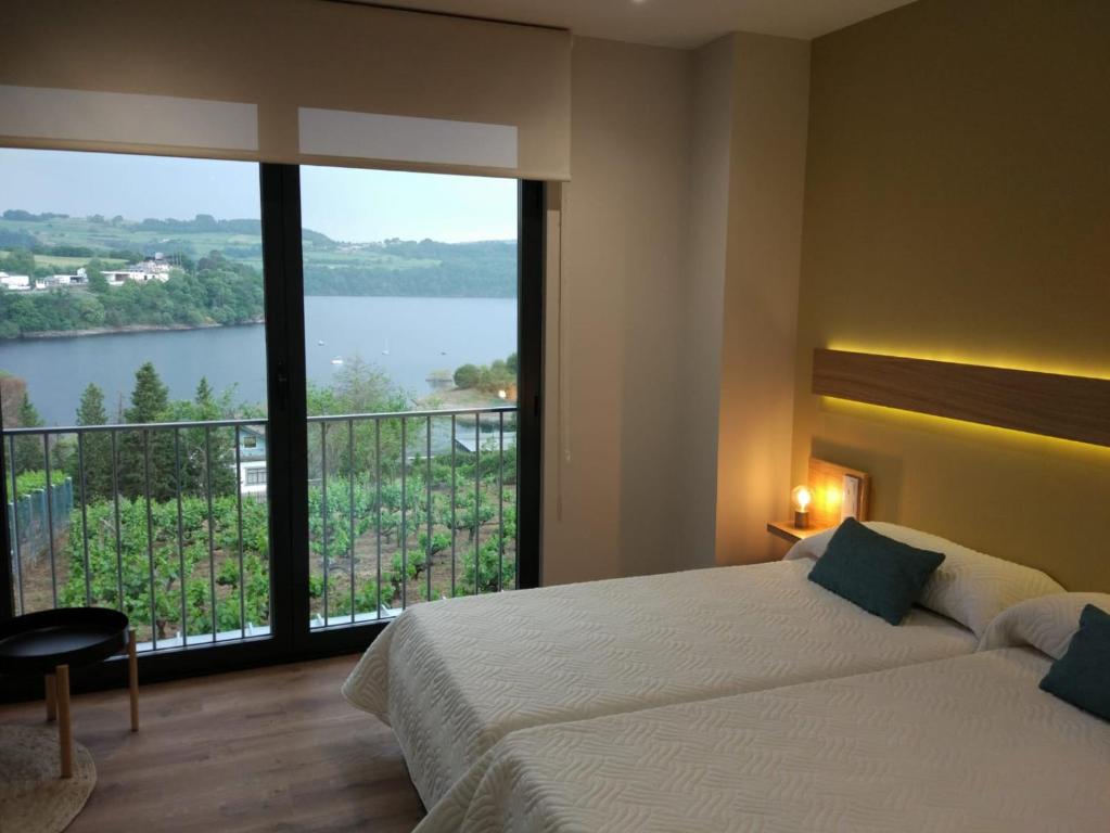Casona da Ponte, habitación doble con vistas.