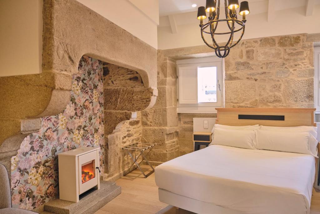 Habitación doble Hotel Praza Quintana, Santiago de Compostela