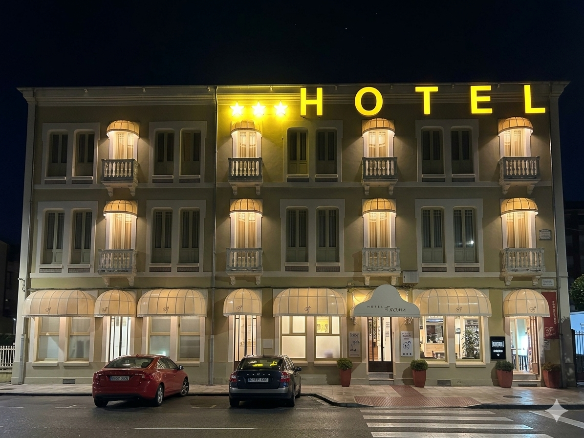 fachada Hotel Roma , Sarria, camino de Santiago